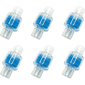 6 Pack Universal Heat Moisture Exchanger/Exchange Filter Replacement for Z1, Z2 HME Humidification Solution Unit, Fit for 22mm Diameter Tubing, Each with Individual Package in Saudi Arabia