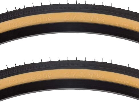 Sunlite Road Raised Center Recreational Low Resistance Black Gum Wall Tire Pair 27 x 1-1/4 in Saudi Arabia