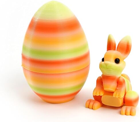 3D Printed Easter Bunny Egg Holder Set, Decorative Rabbit Figurine with Egg Container, Bunny Shaped Egg Display, Modern Easter Table Centerpiece, Seasonal Spring Home Decor in Saudi Arabia