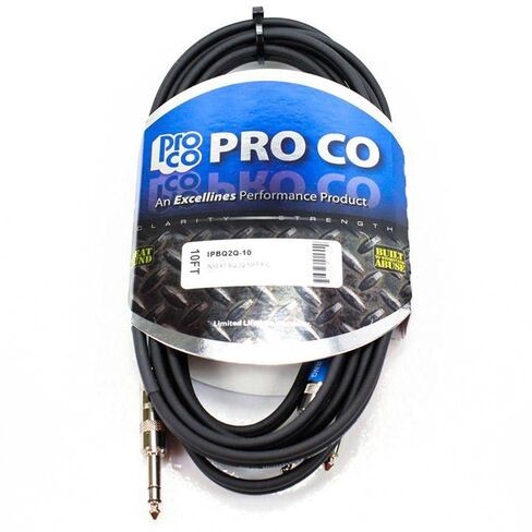 Proco 10 Feet IPBQ2Q-10, 1/4 Inches TRS to (2) 1/4 Inches TS Insert Cable in Saudi Arabia