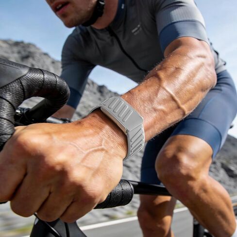 أحزمة سيليكون Getino متوافقة مع Whoop 5.0 Band One، Peak، Life MG، حزام إكسسوارات رياضي مقاوم للماء قابل للتنفس وقابل للتعديل لتتبع أنشطة اللياقة البدنية Whoop Band 5.0، GrayBlack in Kuwait