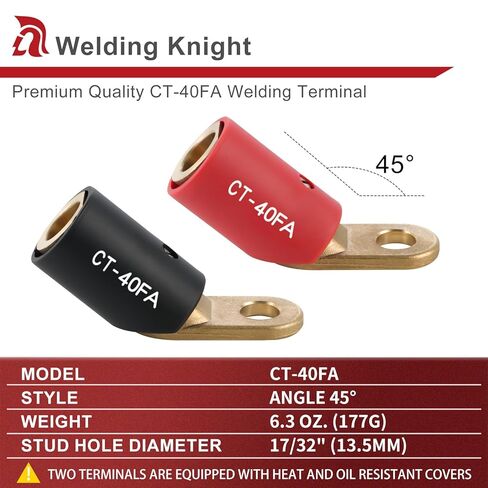 2 قطعة CT-40FA محطات لحام موصل النحاس ل LC-40 LC-40HD ذكر يؤدي موصل سريع، زاوية 45 درجة، 17/32 "ثقب مسمار، أسود وأحمر in Kuwait