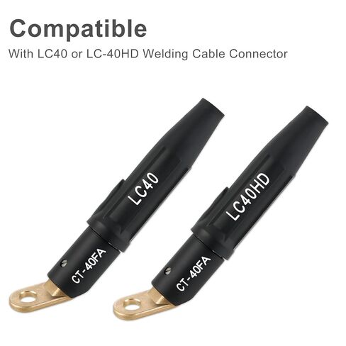 2 قطعة CT-40FA محطات لحام موصل النحاس ل LC-40 LC-40HD ذكر يؤدي موصل سريع، زاوية 45 درجة، 17/32 "ثقب مسمار، أسود وأحمر in Kuwait