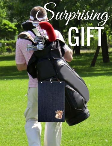 Highland Cow Gifts Golf Towel, Gifts for Highland Cow Lovers, 15.7“x23.6" Microfiber Golf Towel for Golf Bags for Birthday, Christmas in Saudi Arabia