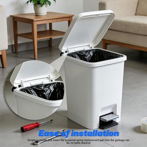 CLISPEED 6pcs Soft Close Trash Can Damper, 55- Hydraulic Quiet-Close Lid Mechanism, Replacement Metal Damper Piston for Kitchen Wastebaskets and Garbage Cans in Saudi Arabia