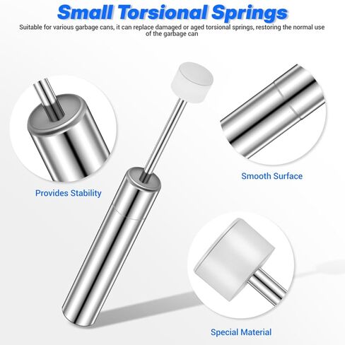 CLISPEED 6pcs Soft Close Trash Can Damper, 55- Hydraulic Quiet-Close Lid Mechanism, Replacement Metal Damper Piston for Kitchen Wastebaskets and Garbage Cans in Saudi Arabia