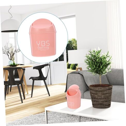 Veemoon Garbage Bin Kitchen Mini Trash Can Desktop Wastebasket Small Dustbin Table Organizer Random Style in Saudi Arabia