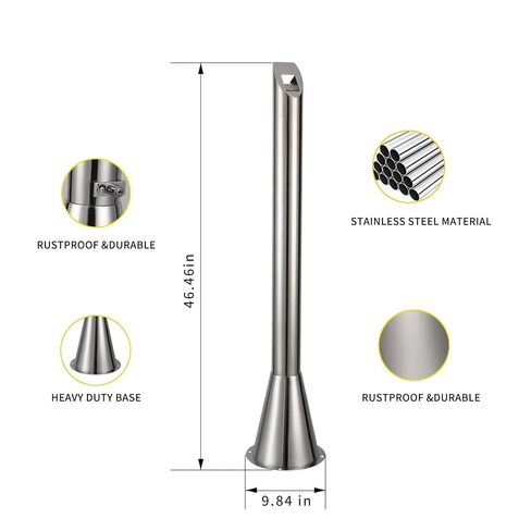 Outdoor Butt Receptacles, Vertical CommercialButt Bucket, Stainless Steel Butt Container for Lobby, Hotel, Community Square in Saudi Arabia