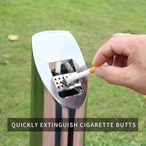 Outdoor Butt Receptacles, Vertical CommercialButt Bucket, Stainless Steel Butt Container for Lobby, Hotel, Community Square in Saudi Arabia