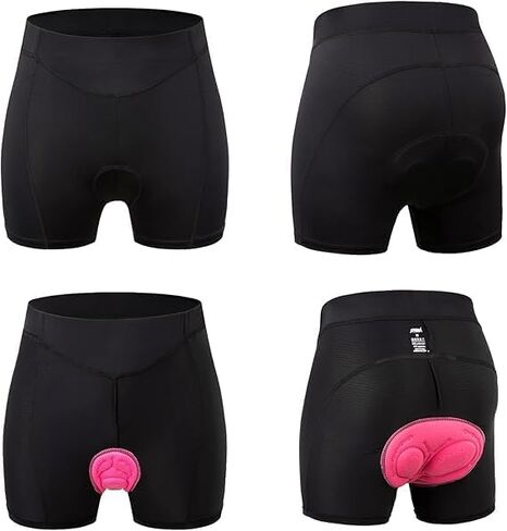 Women's Padded Cycling Shorts, Breathable Bike Shorts with Silicone Gel Pad, Comfortable Shockproof for Riding in Saudi Arabia