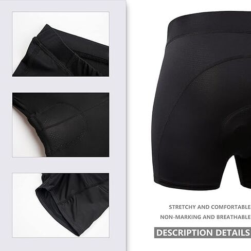Women's Padded Cycling Shorts, Breathable Bike Shorts with Silicone Gel Pad, Comfortable Shockproof for Riding in Saudi Arabia