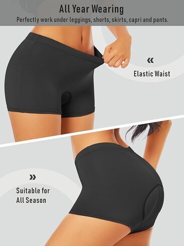 Women's Padded Cycling Shorts, Breathable Bike Shorts with Silicone Gel Pad, Comfortable Shockproof for Riding in Saudi Arabia