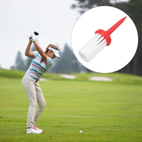 10pcs Golf Tees, Brush Golf Tees Type Plastic Type Low More Distance Consistent Height Plastic Tees for Golfer Driver Training in Saudi Arabia