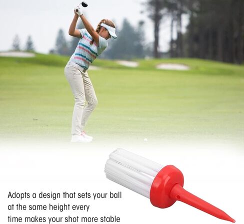 10pcs Golf Tees, Brush Golf Tees Type Plastic Type Low More Distance Consistent Height Plastic Tees for Golfer Driver Training in Saudi Arabia
