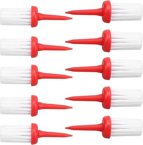 10pcs Golf Tees, Brush Golf Tees Type Plastic Type Low More Distance Consistent Height Plastic Tees for Golfer Driver Training in Saudi Arabia
