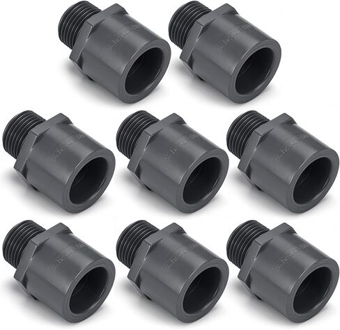 4 Pcs 2 Inch PVC Pipe Fitting Male Adapter Schedule 80 Socket x Npt Compatible with 836 Series Heavy Duty Industrial Grade Corrosion Resistant Plumbing Irrigation Connector for Water in Saudi Arabia