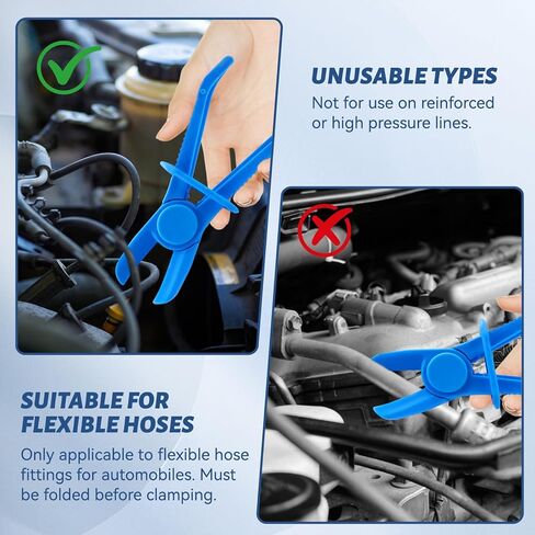 6 Pieces Blue Hose Pinch Pliers, Hose Pinch off Pliers, Hose Clamp Plier, Straight and 90 Angle, for Flexible Hose, Fuel Hose, Brake Hose, Radiator Hose (Blue) in Saudi Arabia