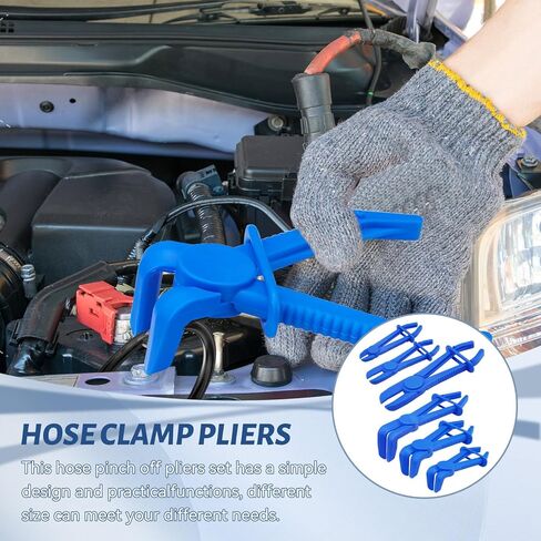 6 Pieces Blue Hose Pinch Pliers, Hose Pinch off Pliers, Hose Clamp Plier, Straight and 90 Angle, for Flexible Hose, Fuel Hose, Brake Hose, Radiator Hose (Blue) in Saudi Arabia
