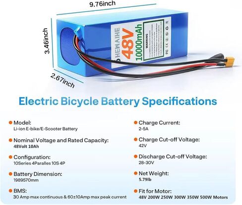 48V 10A Battery Pack, Wheelchair Battery with 30A BMS, Suitable for 0-1000W Motors, Providing Power for Your Creative DIY Modification. in Saudi Arabia
