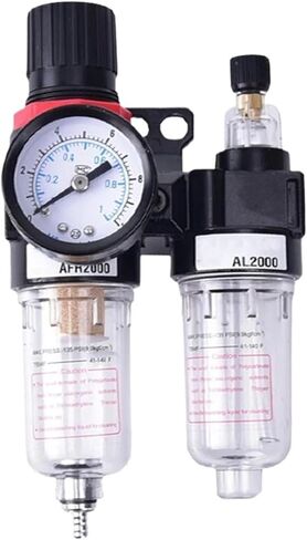 2 قطعة AFC2000 G1/4 ضاغط الهواء فلتر الهواء فاصل الزيت والماء يستخدم لتقليل منظم صمام الضغط AFR2000 + AL2000 (تركيب AFC-EU) in Saudi Arabia