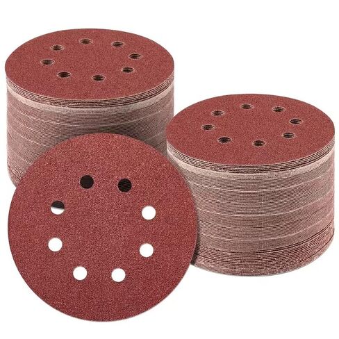 45 Pcs 5 Inch Sandpaper Discs, with Grits of 40, 80, 120, 180, 240, 320, 400, 600, and 800 Grit Hook and Loop Sandpaper for Use with Random Track Sanders. in Saudi Arabia