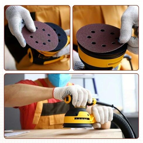 45 Pcs 5 Inch Sandpaper Discs, with Grits of 40, 80, 120, 180, 240, 320, 400, 600, and 800 Grit Hook and Loop Sandpaper for Use with Random Track Sanders. in Saudi Arabia
