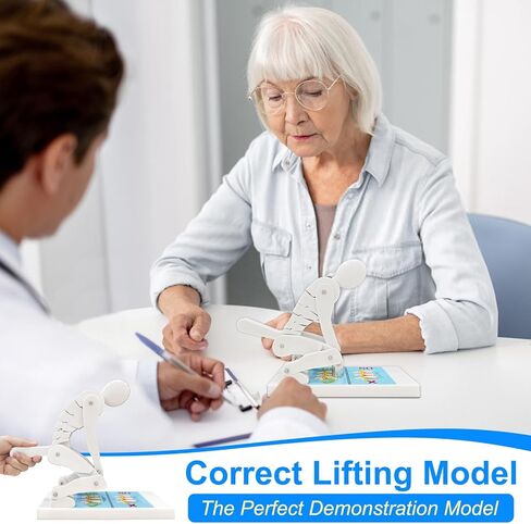 JNMFTD Correct Lifting Model,Bending Weight Lifting Demonstration Figure Model Force Lumbar Spine Protection Posture Interactive Trainer for Teaching Waist and Lumbar Protection During Fitnes in Saudi Arabia