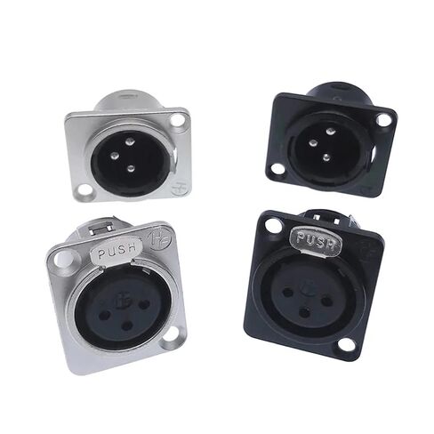 1 قطعة مقبس معدني XLR YS145 YS146 ذكر أنثى 3 دبوس YS145BG YS146BG (أنثى سوداء) in Kuwait