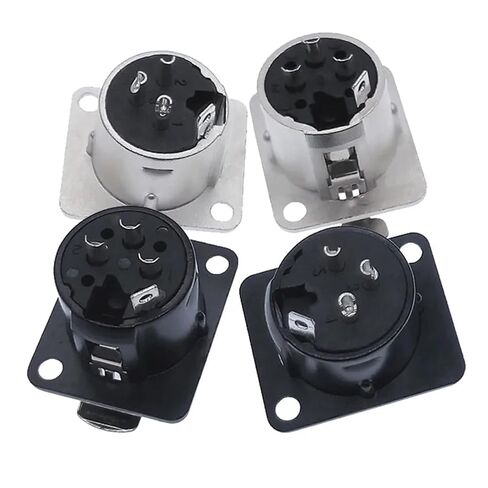 1 قطعة مقبس معدني XLR YS145 YS146 ذكر أنثى 3 دبوس YS145BG YS146BG (أنثى سوداء) in Kuwait