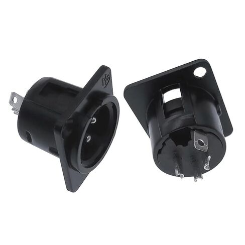 1 قطعة مقبس معدني XLR YS145 YS146 ذكر أنثى 3 دبوس YS145BG YS146BG (أنثى سوداء) in Kuwait