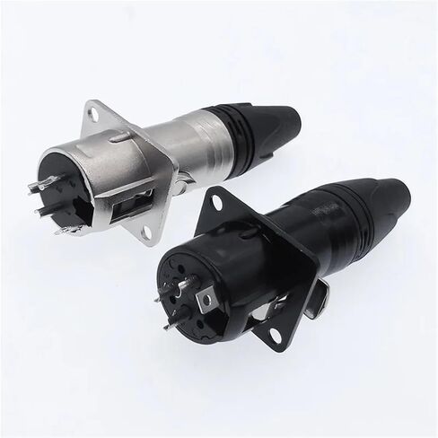 1 قطعة مقبس معدني XLR YS145 YS146 ذكر أنثى 3 دبوس YS145BG YS146BG (أنثى سوداء) in Kuwait