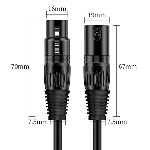 2M DMX512 XLR Cable Male to Female M/F OFC Audio Shielded 1Pcs in Saudi Arabia