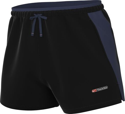 شورت الجري Track Club Dri-FIT مقاس 5 بوصات من Nike للرجال ببطانة قصيرة مقاس L أسود/أزرق داكن in Saudi Arabia
