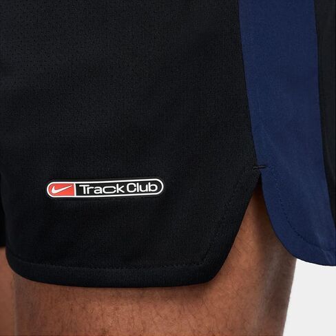 شورت الجري Track Club Dri-FIT مقاس 5 بوصات من Nike للرجال ببطانة قصيرة مقاس L أسود/أزرق داكن in Saudi Arabia