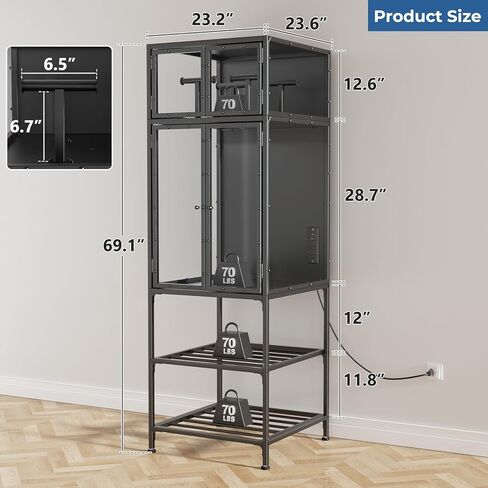 3D Printer Cabinet with Double Layer 3D Printer Filament Storage Rack, T-Shaped Filament Bar & Noise-Reducing, Dust-Proof Design, Suitable for Studio, Office Storage and Organization in Saudi Arabia