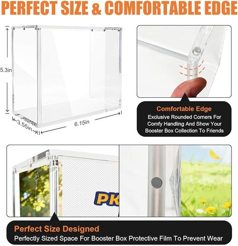 ETB Acrylic Case for Elite Trainer Box - 8mm+5mm Ultra Thick Optical-Grade Acrylic ETB Protector Case with Six 5mm Strong Magnets Rounded Edges Elite Trainer Box Protector in Saudi Arabia