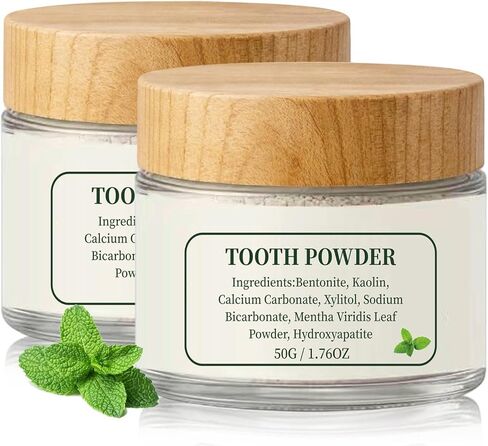 2Bottle Hydroxyapatite Tooth Powder, Remineralizing Tooth Powder, Supports Strong Teeth & Fresh Breath, Effective in StrengtheningTeeth and Gums, Fresh Breath in Saudi Arabia