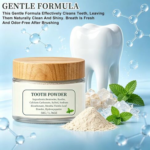 2Bottle Hydroxyapatite Tooth Powder, Remineralizing Tooth Powder, Supports Strong Teeth & Fresh Breath, Effective in StrengtheningTeeth and Gums, Fresh Breath in Saudi Arabia