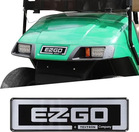Roykaw Golf Cart Name Plate TXT Emblem Compatible with EZGO TXT 1994-2010 Gas and Electric Golf Cart, Replace OEM# 71597G01, 9.44’’ x 2.72’’ in Kuwait