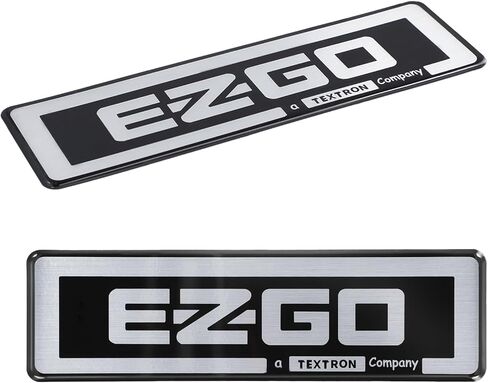 Roykaw Golf Cart Name Plate TXT Emblem Compatible with EZGO TXT 1994-2010 Gas and Electric Golf Cart, Replace OEM# 71597G01, 9.44’’ x 2.72’’ in Kuwait