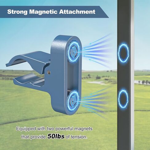 Zihvfzu Universal Magnetic Golf Holder Clip – Sturdy Aluminum Alloy with Secure Grip, Fits Golf Carts, Boats, Fishing Rods, Beach Chairs – Ideal Golf Gift for Men (Holds 30-60 Rings) in Saudi Arabia