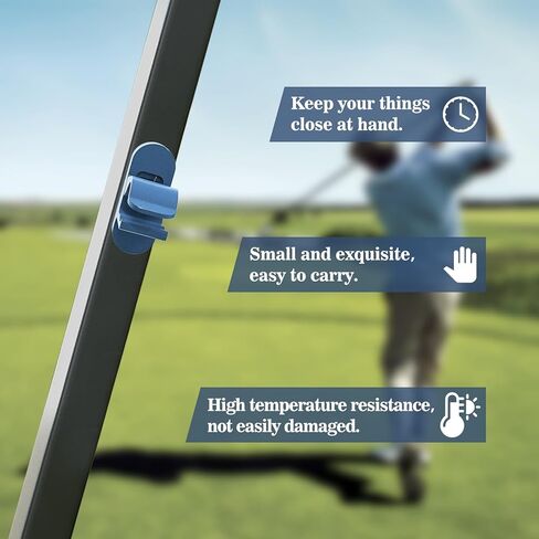 Zihvfzu Universal Magnetic Golf Holder Clip – Sturdy Aluminum Alloy with Secure Grip, Fits Golf Carts, Boats, Fishing Rods, Beach Chairs – Ideal Golf Gift for Men (Holds 30-60 Rings) in Saudi Arabia