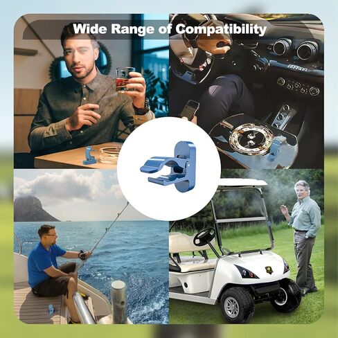 Zihvfzu Universal Magnetic Golf Holder Clip – Sturdy Aluminum Alloy with Secure Grip, Fits Golf Carts, Boats, Fishing Rods, Beach Chairs – Ideal Golf Gift for Men (Holds 30-60 Rings) in Saudi Arabia