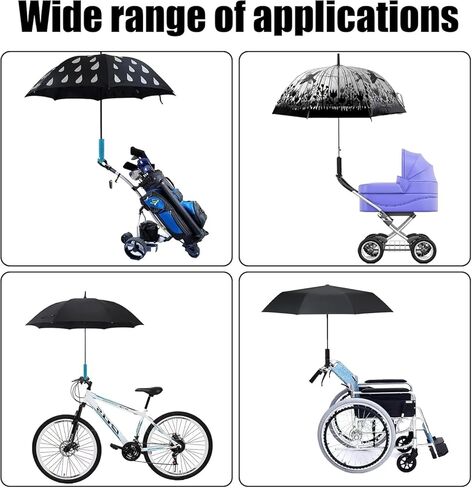 Universal Adjustable Umbrella Holder Mount for Golf Push Cart, Wheelchair, Stroller, Beach Chair, Bike & Fishing in Saudi Arabia
