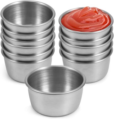Ramekin Sauce Dipping Bowl Mini Sauce Cups Pudding Condiment Cups for Home Party Restaurant (Rose Gold 12PCS 60ml) in Saudi Arabia