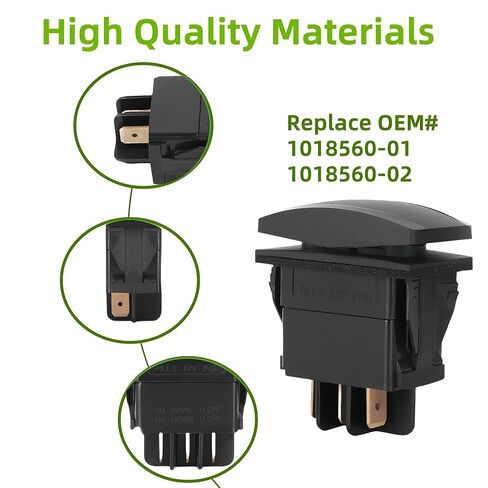 مفتاح عكسي للأمام لعربة الجولف - متوافق مع Club Car DS/Precedent/Onward/Tempo | يستبدل OEM # 1018560-01 1018560-02 | مفتاح F/R لقطع غيار وإكسسوارات عربة الجولف لنادي السيارات in Kuwait