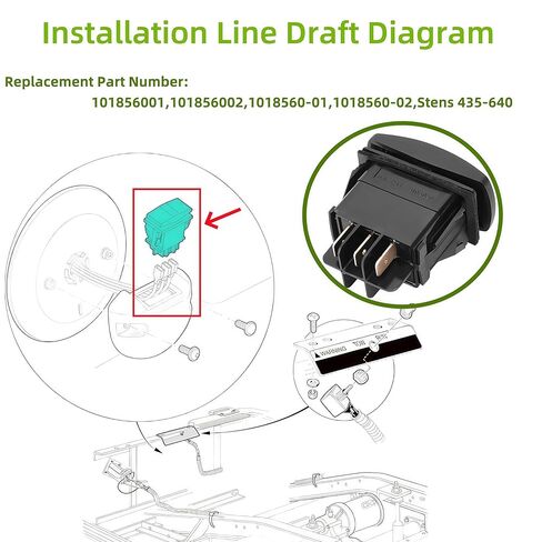 مفتاح عكسي للأمام لعربة الجولف - متوافق مع Club Car DS/Precedent/Onward/Tempo | يستبدل OEM # 1018560-01 1018560-02 | مفتاح F/R لقطع غيار وإكسسوارات عربة الجولف لنادي السيارات in Kuwait