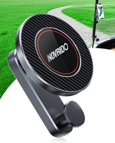Golf Cart Phone Holder Magnetic Mount, Golf Cart Accessories for Men, MagSafe Magnetic Phone Holder with Bottom Hook, Adjustable Golf Cart Phone Mount, Ring Included in Saudi Arabia