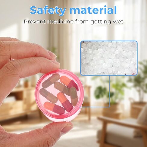 Qianyu Small Pill Box 8 Pack Portable Mini Pill Organizer Travel Medicine Storage Container Daily Pill-Case for Pocket Purse Vitamin Dispenser Holder Earplug Case Liver Oil Storage Box Compact in Saudi Arabia