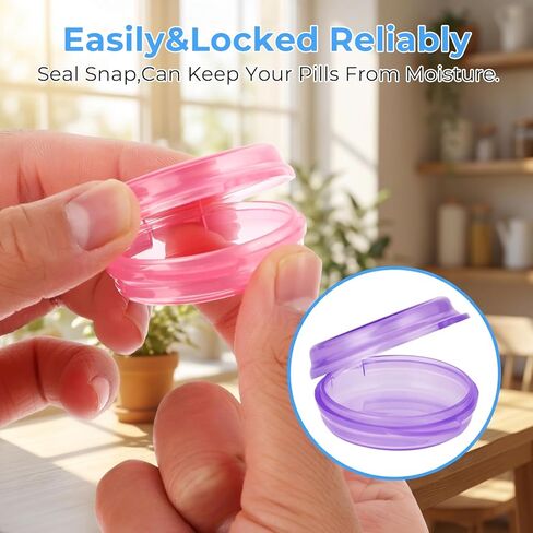 Qianyu Small Pill Box 8 Pack Portable Mini Pill Organizer Travel Medicine Storage Container Daily Pill-Case for Pocket Purse Vitamin Dispenser Holder Earplug Case Liver Oil Storage Box Compact in Saudi Arabia